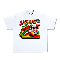 White sneaker girl Urban Heavy Tee - FaDigitalArtStudio