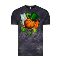 Cloud Black St. Patrick's Day Basketball Vintage Tee - FaDigitalArtStudio