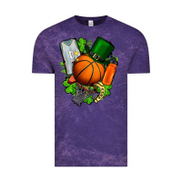 Cloud Purple St. Patrick's Day Basketball Vintage Tee - FaDigitalArtStudio