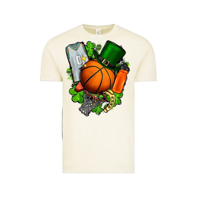 St. Patrick's Day Basketball Vintage Tee by FaDigitalArtStudio | Teevron