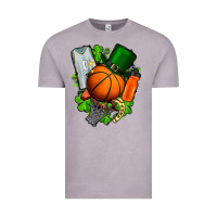 Vintage Zinc St. Patrick's Day Basketball Vintage Tee - FaDigitalArtStudio