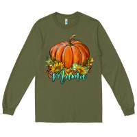 Army Green pumpkin mama Long Sleeve Tee - BundleAndBundleShop