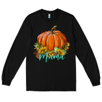 Black pumpkin mama Long Sleeve Tee - BundleAndBundleShop
