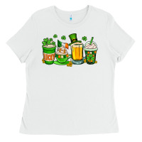 St. Patrick's Day Coffee Cups Ladies Tee | Teevron