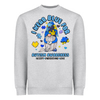 Heather Grey i wear blue for autism awareness Heavyweight Sweatshirt - JahusDesignShop