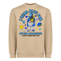 Mushroom i wear blue for autism awareness Heavyweight Sweatshirt - JahusDesignShop