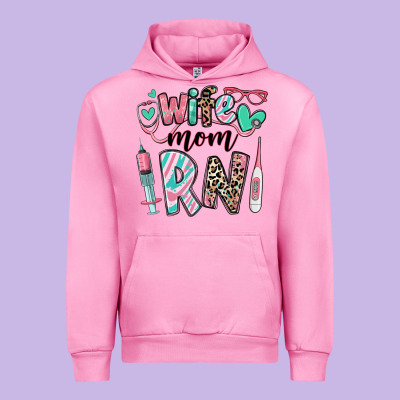 Wife Mom Rn Registered Nurse Urban Hoodie Designed By Ranaportraitstore