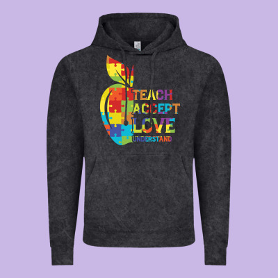 Autism Teach Accept Understand Love Vintage Hoodie Designed By Cowhidedigitalart