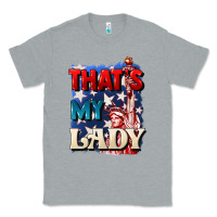 Heather Grey Thats my lady 4th of july Classic Tee - CowGirlArtShop