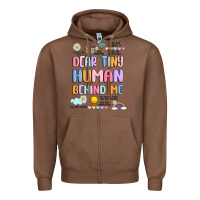 Chestnut dear tiny human behind me Zipper Hoodie - JahusDesignShop