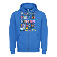 True Royal dear tiny human behind me Zipper Hoodie - JahusDesignShop