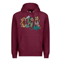Burgundy cna life Premium Hoodie - RacoonDesign