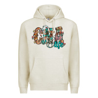 Oatmeal Heather cna life Premium Hoodie - RacoonDesign