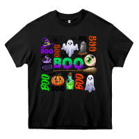 Black boo halloween Heavy Core Tee - CowGirlArtShop