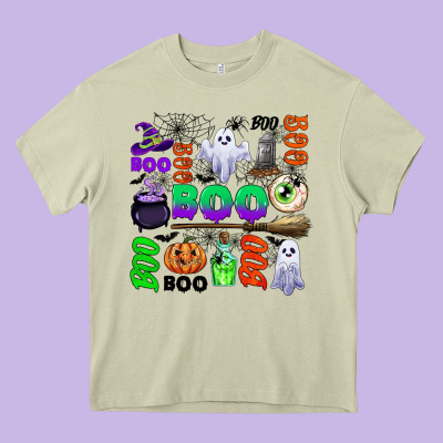 Boo Halloween Heavy Core Tee Designed By Cowgirlartshop
