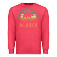 Cardinal katmai national park alaska bear hiking travel nature retro pullover h Premium Sweatshirt - linhVisuals