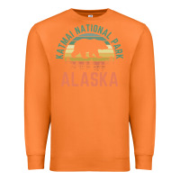 Carrot katmai national park alaska bear hiking travel nature retro pullover h Premium Sweatshirt - linhVisuals