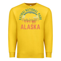 Lemon katmai national park alaska bear hiking travel nature retro pullover h Premium Sweatshirt - linhVisuals