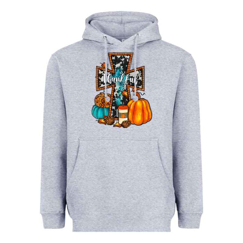 Thankful Cross Heavyweight Hoodie by JahusDesignShop | Teevron