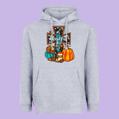 Thankful Cross Heavyweight Hoodie Designed By Jahusdesignshop