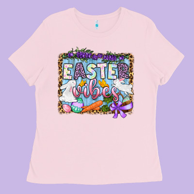 Easter Vibes Ladies Tee Designed By Oliviacreatesart