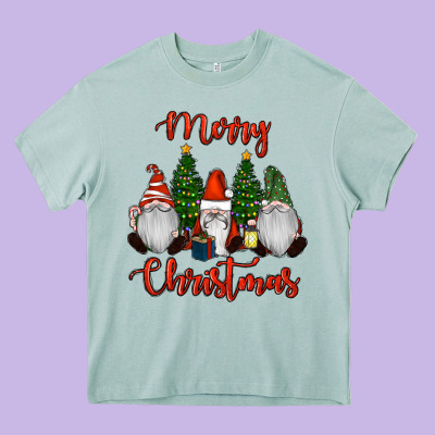 Merry Christmas Gnomes Heavy Core Tee Designed By Ranaportraitstore