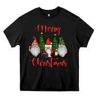 Black Merry Christmas Gnomes Heavy Core Tee - RanaPortraitStore