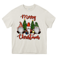 Cream Merry Christmas Gnomes Heavy Core Tee - RanaPortraitStore