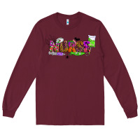 Burgundy halloween nurse Long Sleeve Tee - BundleAndBundleShop