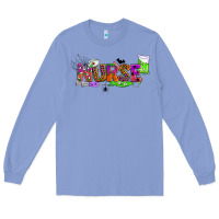 Colony Blue halloween nurse Long Sleeve Tee - BundleAndBundleShop