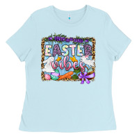 Baby Blue Easter vibes Ladies Tee - OliviaCreatesArt