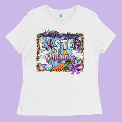 Easter Vibes Ladies Tee Designed By Oliviacreatesart