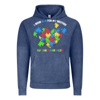 Vintage Denim Wear Blue For My Brother Autism Vintage Hoodie - CowhideDigitalArt