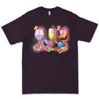 Plum Easter wine glasses  Easter Day Premium Tee - CowGirlArtShop
