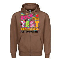 Chestnut rock the test don't stress! just do your best Zipper Hoodie - JahusDesignShop