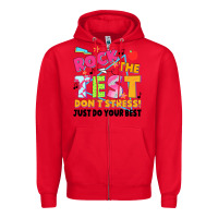 Red rock the test don't stress! just do your best Zipper Hoodie - JahusDesignShop