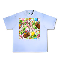 Grape Ice Easter Hamper With Bunny Seamless Pattern Urban Heavy Tee - BundleAndBundleShop