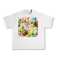 Lunar Rock Easter Hamper With Bunny Seamless Pattern Urban Heavy Tee - BundleAndBundleShop