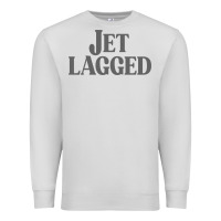 Dove Grey jet lagged cute world traveler & funny vacation pullover hoodie Premium Sweatshirt - linhVisuals