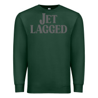 Sports Green jet lagged cute world traveler & funny vacation pullover hoodie Premium Sweatshirt - linhVisuals