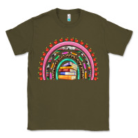Army Green teacher pen apple books rainbow Classic Tee - Artiststas
