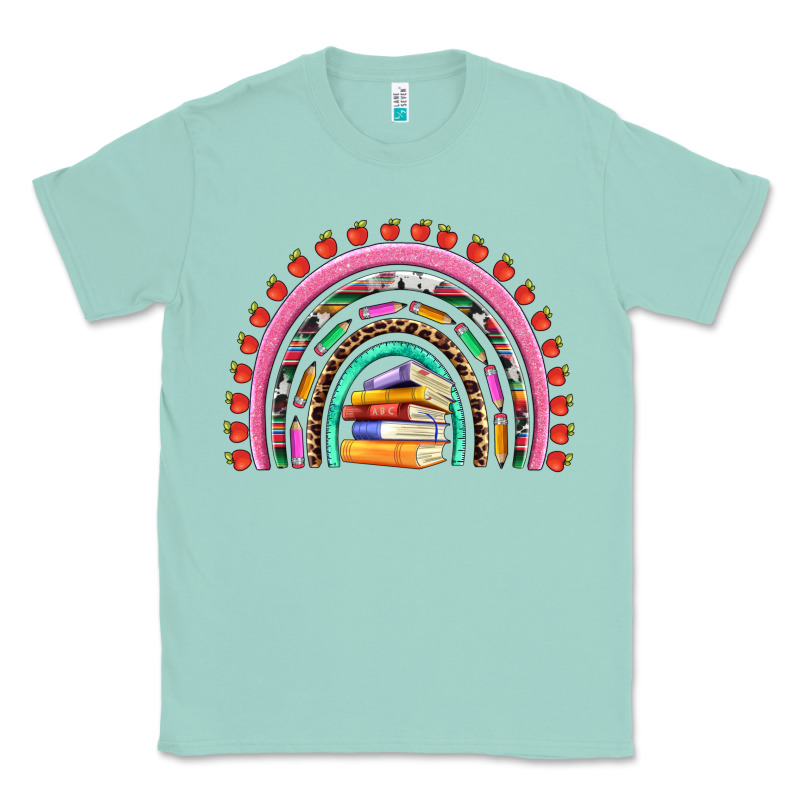 Teacher Pen Apple Books Rainbow Classic Tee by Artiststas | Teevron