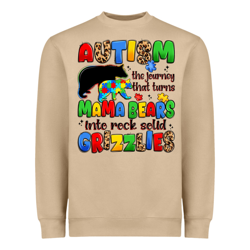 Autism The Journey That Turns Mama Bears Heavyweight Sweatshirt by JahusDesignShop | Teevron