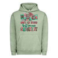 Pigment Oil Green nurses cant fix stupid but we can sedate it Urban Hoodie - RanaPortraitStore