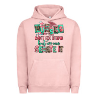 Pigment Salmon nurses cant fix stupid but we can sedate it Urban Hoodie - RanaPortraitStore