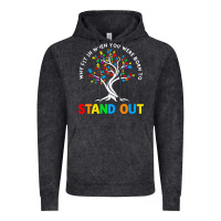 Vintage Black Why Fit In Autism Awareness Vintage Hoodie - CowhideDigitalArt