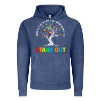 Why Fit In Autism Awareness Vintage Hoodie | Teevron