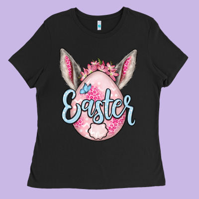 Easter Egg Ladies Tee Designed By Oliviacreatesart