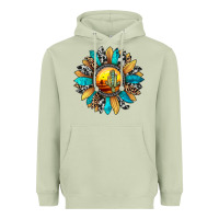 Matcha sunset sunflower Heavyweight Hoodie - JahusDesignShop