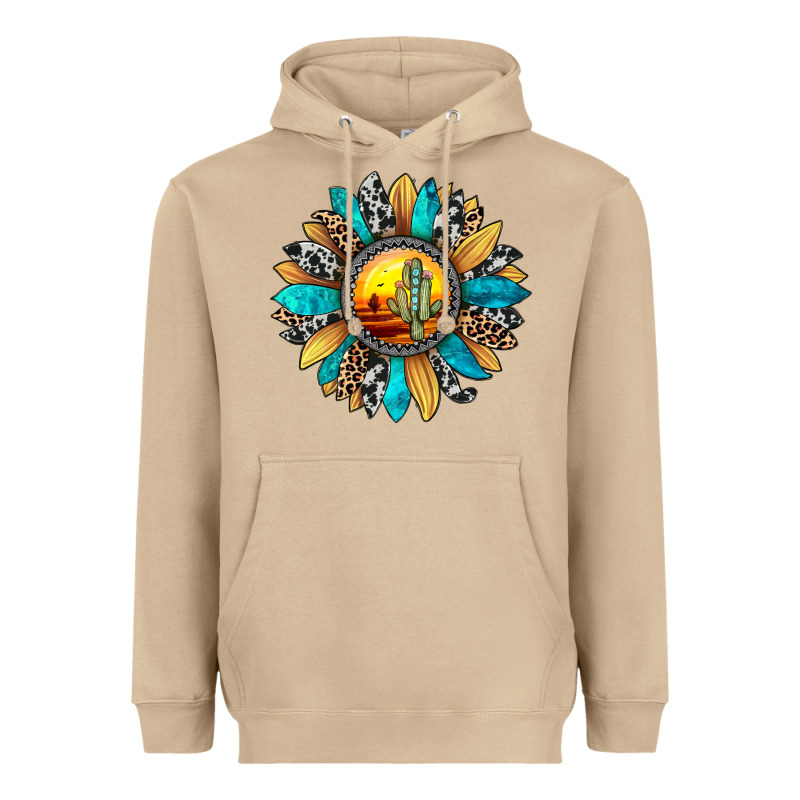 Sunset Sunflower Heavyweight Hoodie by JahusDesignShop | Teevron